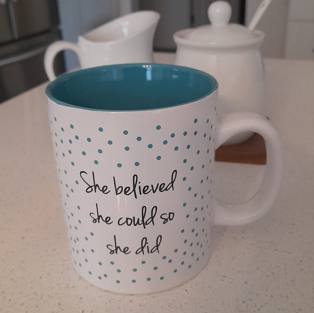 "She Believed She Could, So She Did" mug by Love Your Mug.